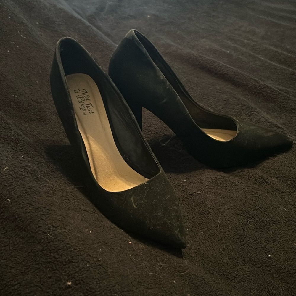 Black Velvet Heels